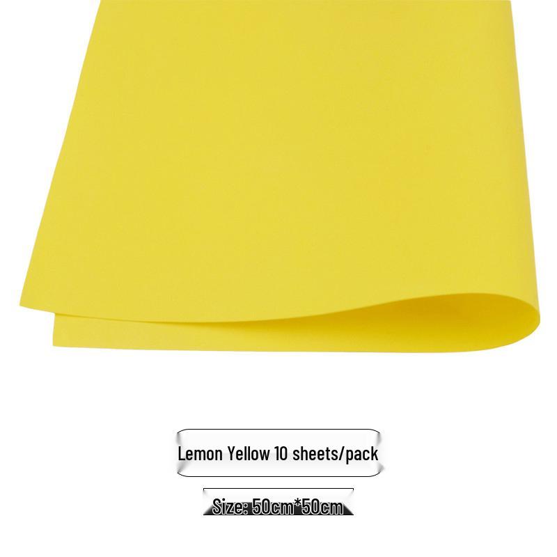 Colored Foam Paper Pack - 10 Sheets, 10 Colors - for Crafting & Origami