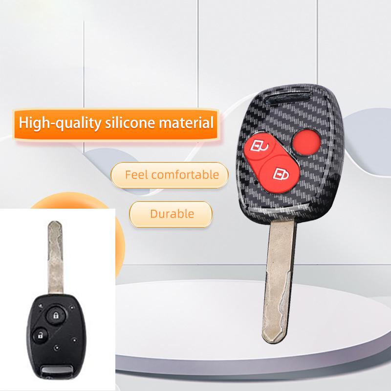 Carbon Fiber Car Key Fob Case Cover For Honda Accord Civic Cr-V Fit Ridgeline