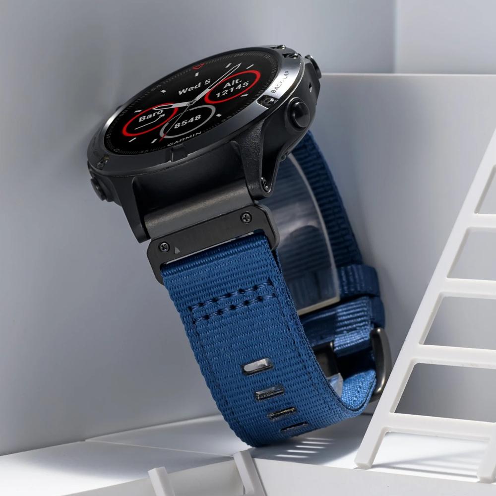 22mm/26mm QuickFit Nylon Strap for Garmin Fenix 8 Pro 8 7X 7 Pro/Tactix 8/Instinct 3 2X/Forerunner 970 965 955/Descent G2/Enduro 3