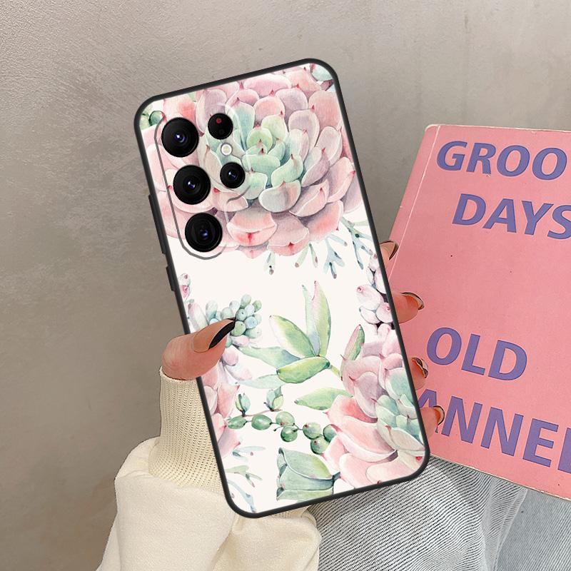 Succulents and Cactus For Samsung Galaxy S22 S23 Ultra S21 FE Note 10 20 Ultra S8 S9 S10 Plus S20 FE Phone Case