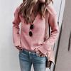 Autumn and Winter New Sweater Women's Fashionable Versatile Street Wear V-neck Knitted Top