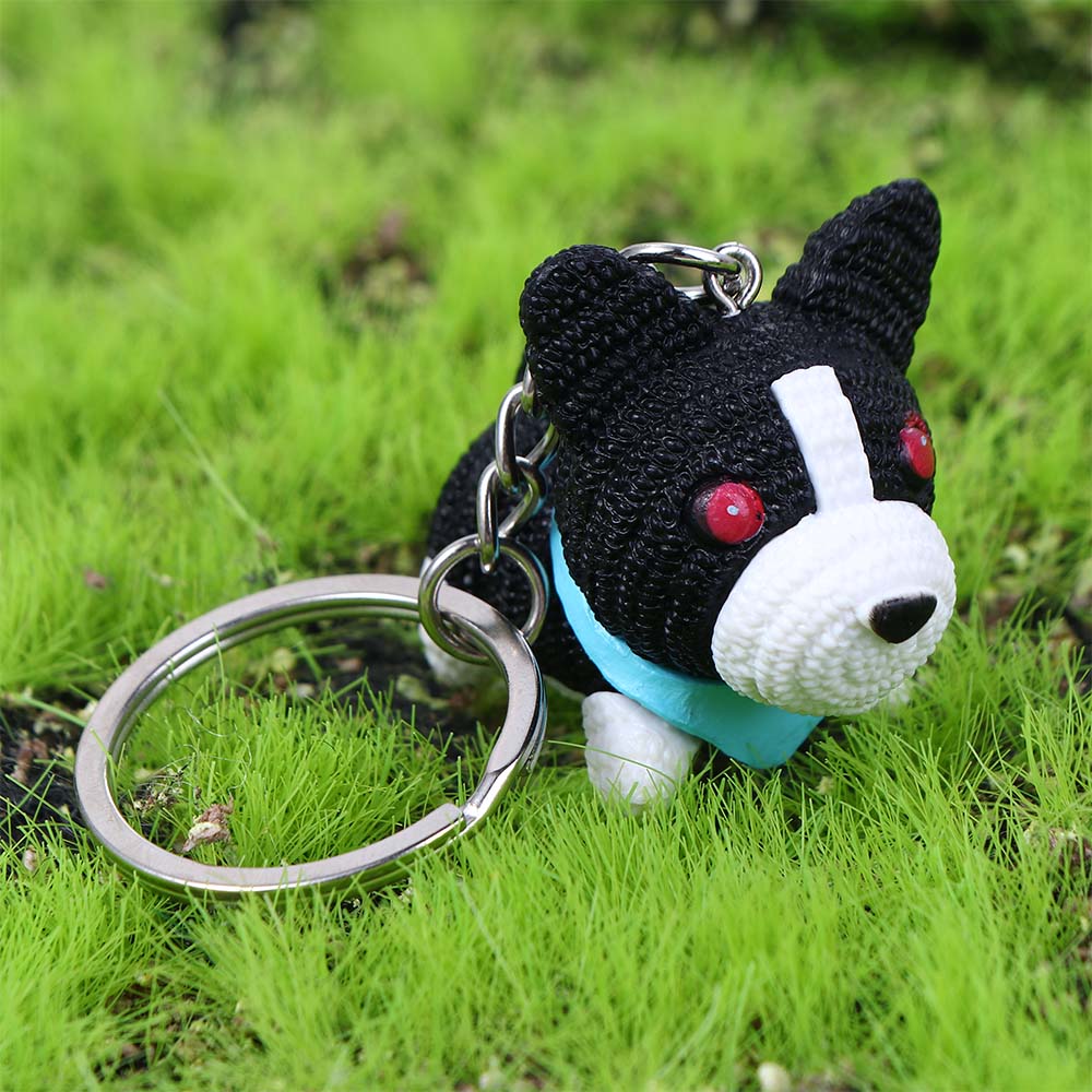 Dog Interior Accessories Bag Ornaments Bag Pendant Keychains Dog Doll Keyrings Dog Mascot Keychain
