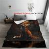 Fox-patterned flannel blanket - soft and warm, suitable for sofas, beds, chairs, camping, and festival gifts for family
