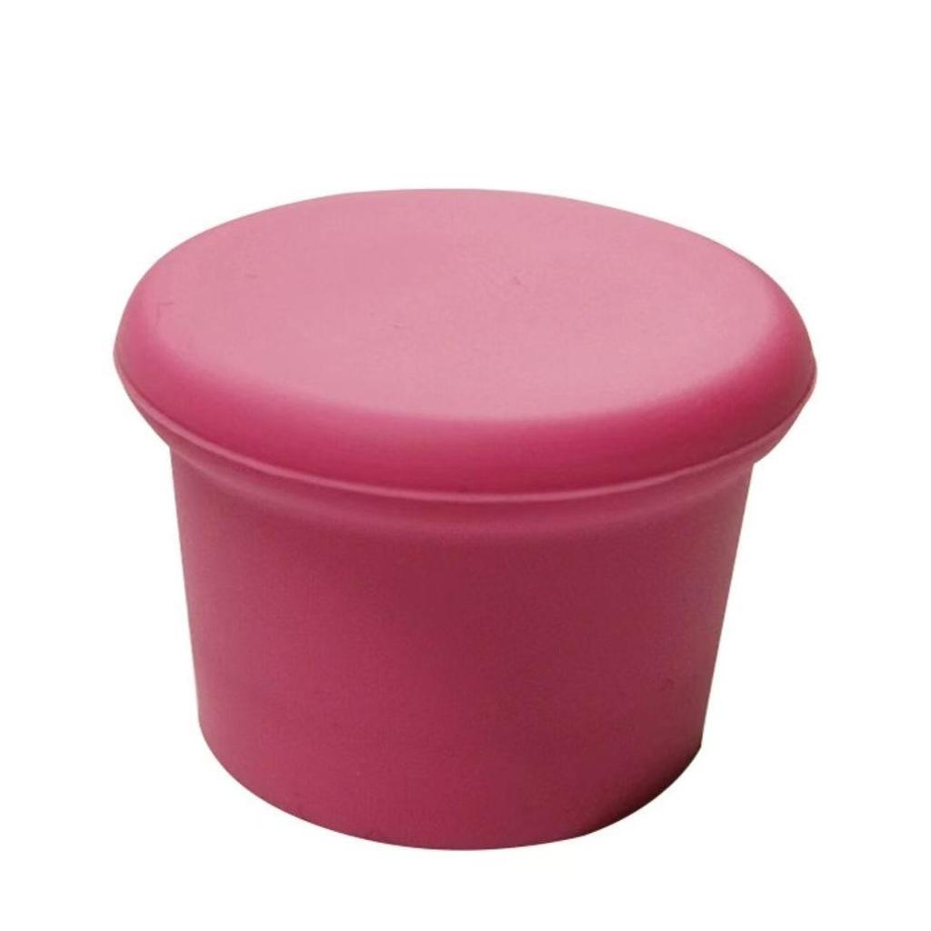 Customizable Silicone Wine Bottle Stopper - Red, Round Cap & Seal