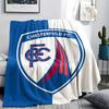 1pz Coperta in Flanella con Stampa Chesterfield F.C.C, Alta Qualità per Tutte le Stagioni, Arredamento per la Casa, Calore e Comfort, Perfetta per Regali di Natale