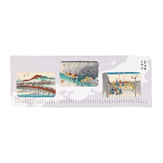 Yamamoto Jin Shoten Japanese Goods Kyoto Souvenir Ukiyo-e Tenugui Double Gauze Tenugui The Fifty-three Stations of the Tkaid (Hiroshige) Approx.