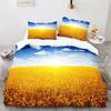 Gold Wheat Field Duvet Cover Natural Scenery Print Bedding Set Microfiber Twin Queen King Comforter Cover For Kids Adults Decor