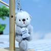 Cute Plush Otters Holding Fish Keychain Stylish Backpack Keyrings Lovely Animal School Bag Key Wallet Pendant Toy Student Gift