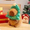 Green Scarf Christmas Capybara Plush Doll Dress Up Capibara Fluffty Doll  Christmas Toy