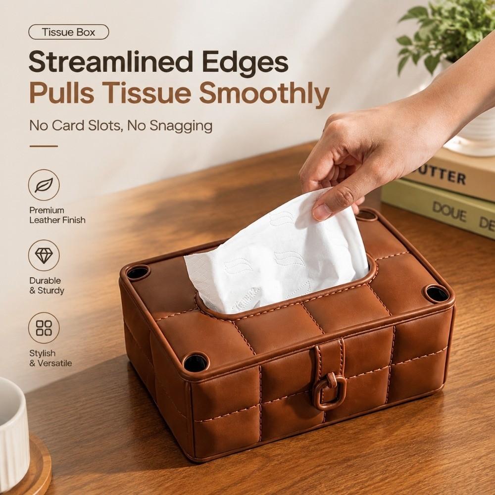 Large Capacity Tissue Box Holder Dust-proof Facial Tissue Box Durable Paper Holder fo Homestay