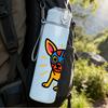 1PC Color Chihuahua Dog Cartoon Bust 750ml Color Plastic Water Bottle Leakproof Flip Straw Lid For Sports Office Home Use