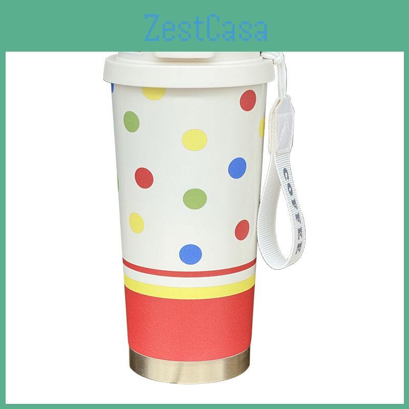 Insulated Travel Mug With Straw For Office And Outdoors 500ml Stainless Steel Durable Gift For Men Women