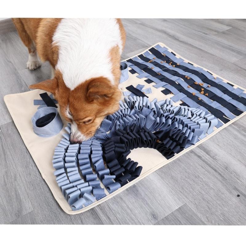 Pet Dog Snuffle Mats Slow Feeding Puzzle Food Mat Dogs Sniffing Mat AntiSlip Puzzle Mat for Boredom Dogs Entertainment