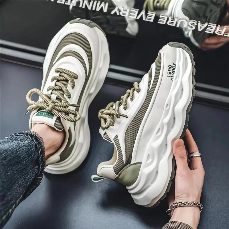 FashionCasual Mens Shoes Sneakers Mesh Increased Internal Platform Designer Chunky Male Man Sneakers Shoes for Men Women Men Shoes