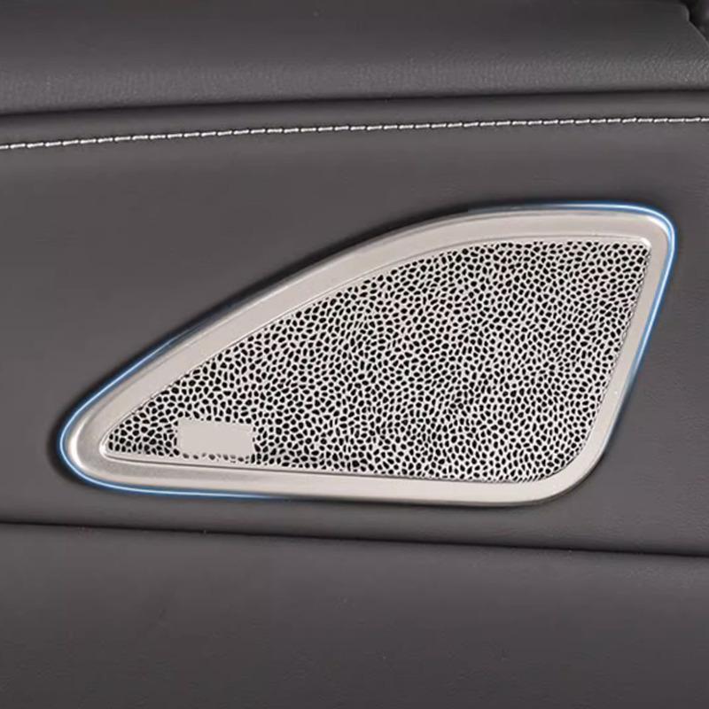 Stainless Steel Rear Door Panel Horn Speaker Cover For Lexus RX 350 350h 450h+ 500h   2024 Trim 2Pcs Round Accessories