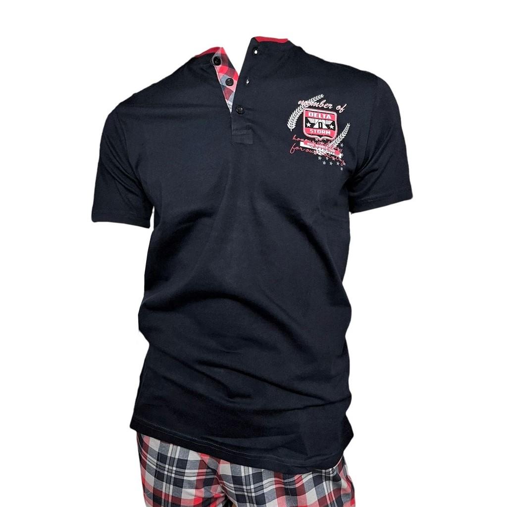 Mod Collection Pyjama-Set für Herren aus 100 % Baumwolle mit Karomuster