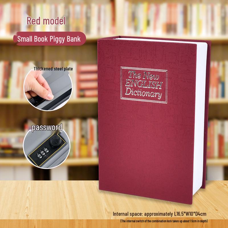 Creative Iron Book Safe: Password Protected Money Storage Box for Home or Office.