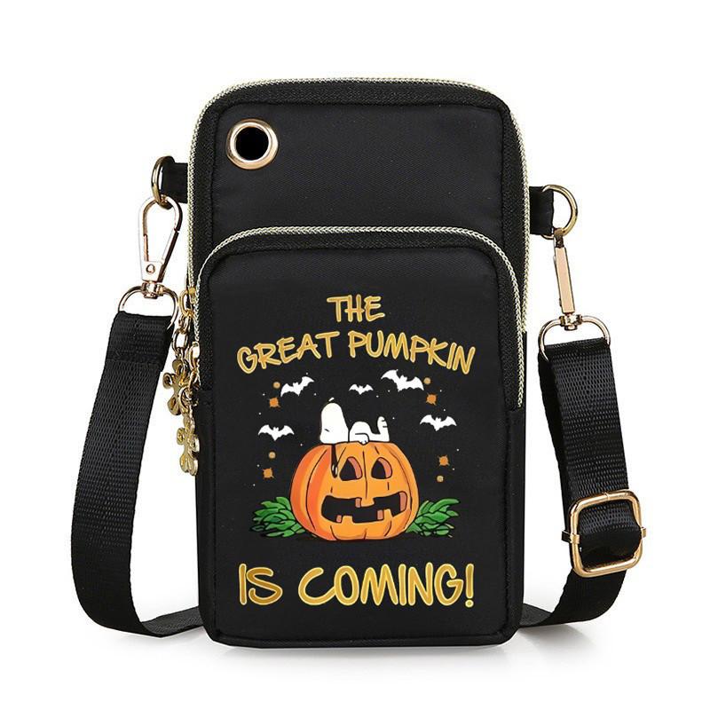 Ielgy Halloween Pumpkin Pattern Crossbody Phone Bag Small Fashion