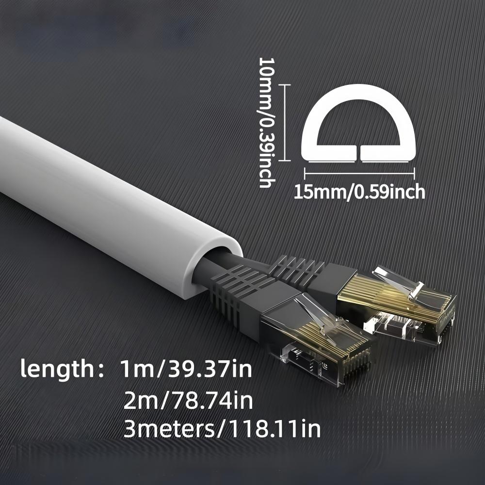 1Roll 1/2/3Meter Cord Management Channel Invisible Decorative Wire Cover Anti-Step Protector Adhesive Soft Cable Raceway