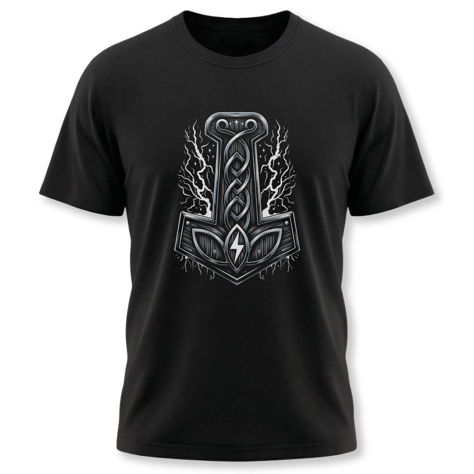 Thor s Hammer Mjolnir Viking T-Shirt | Norse Mythology Graphic Tee Shirt S