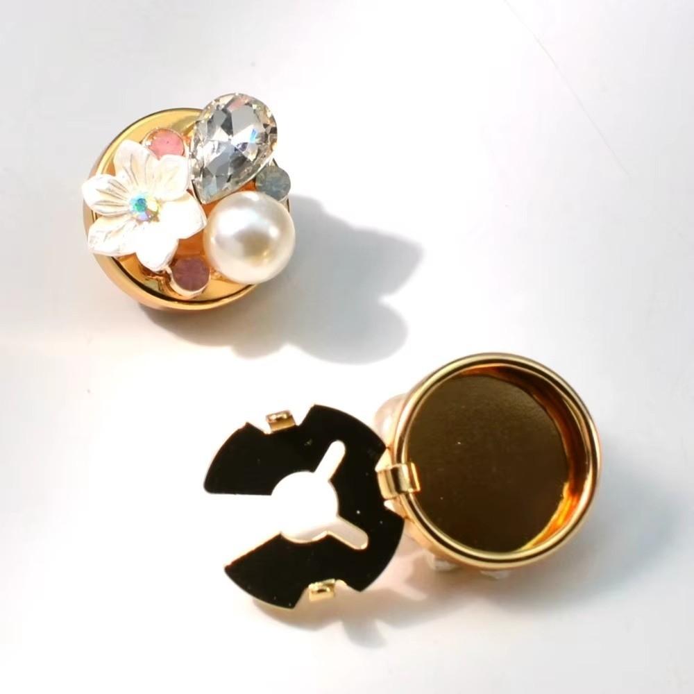 1 ΤΕΜ. DIY Αξεσουάρ Καλύμματα Κουμπιών Καλύμματα Μανικετών Κουμπιών με Πέρλες και Λουλούδια για Πουκάμισο, Σμόκιν Αξεσουάρ