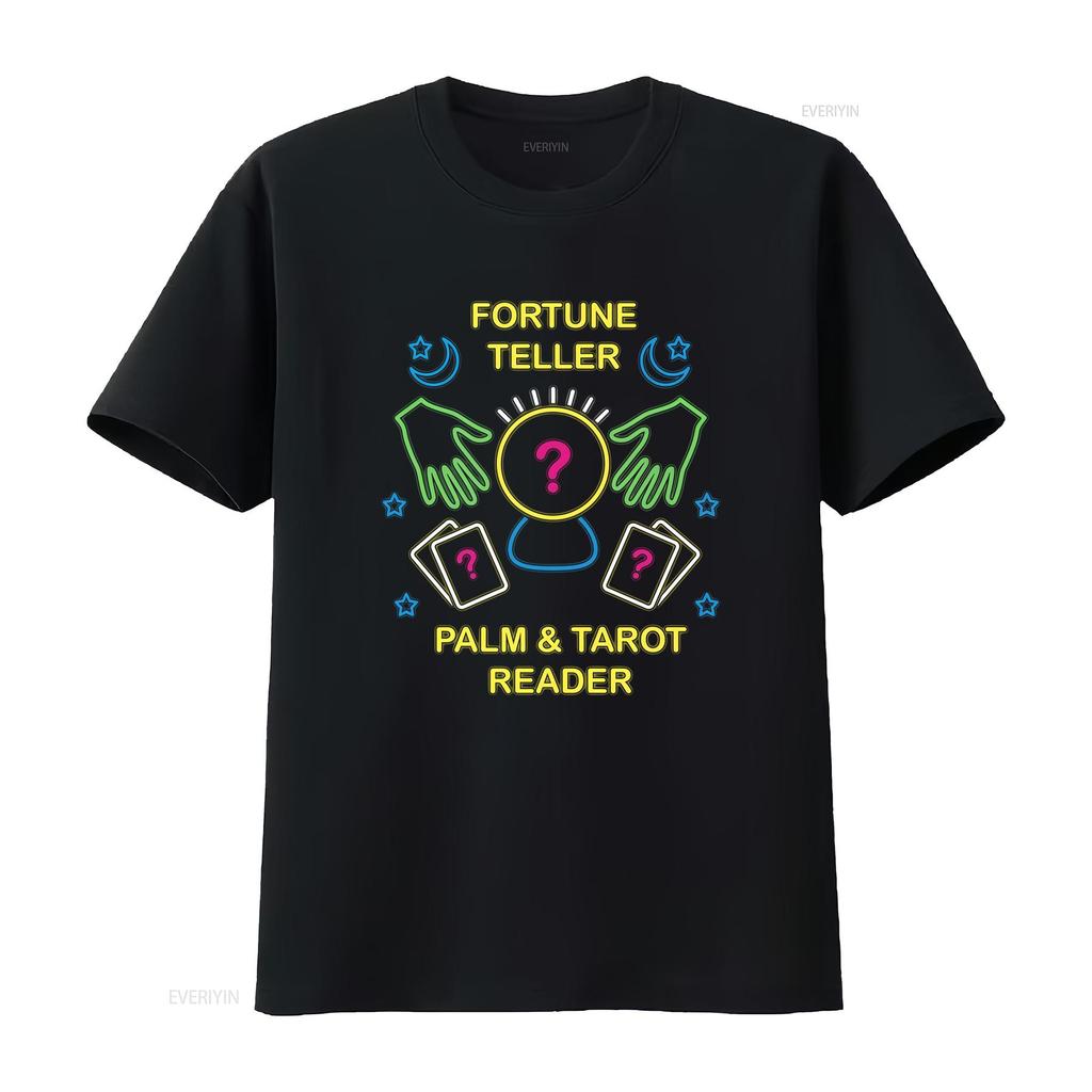 Unisexs Fortune Teller T Shirt Psychic Palm And Tarot Reader Witchy Clothes Gothic Xs 4xl Vintage Designer Clothes