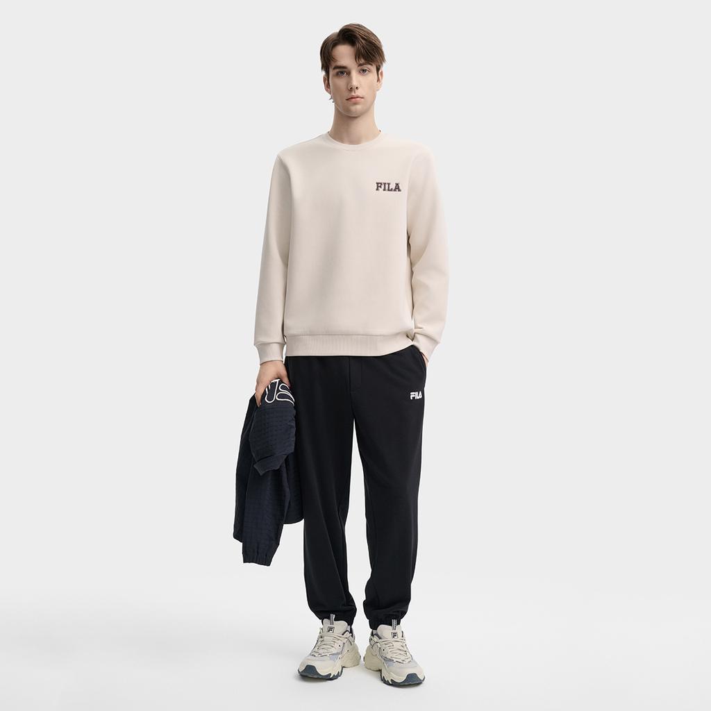 FILA Sweatshirts Men's Oat Crew Neck Moderate Regular F11M439211FBG