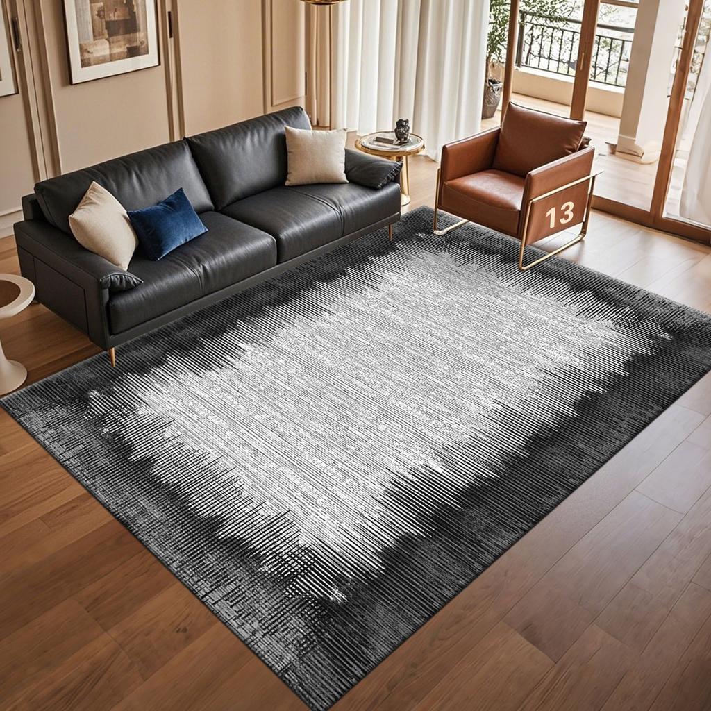 Europe Style Marble Pattern Carpet Living Room Sofa Bedroom Bedside Study Entrance Door Rug Non-slip Light Luxury Decor Mat