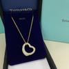 Collar con Colgante de Corazón de Plata de Ley 925 para Mujer Familia T con Diamantes y Esmalte, Cadena Clavicular Azul Clásico, Colgante para Mejor Amiga