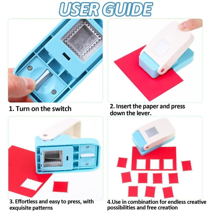Perfurador de Buraco Quadrado Grande Portátil Manual Ergonômico Perfurador de Buraco Quadrado para Cartão Scrapbook Envelope de Correspondência