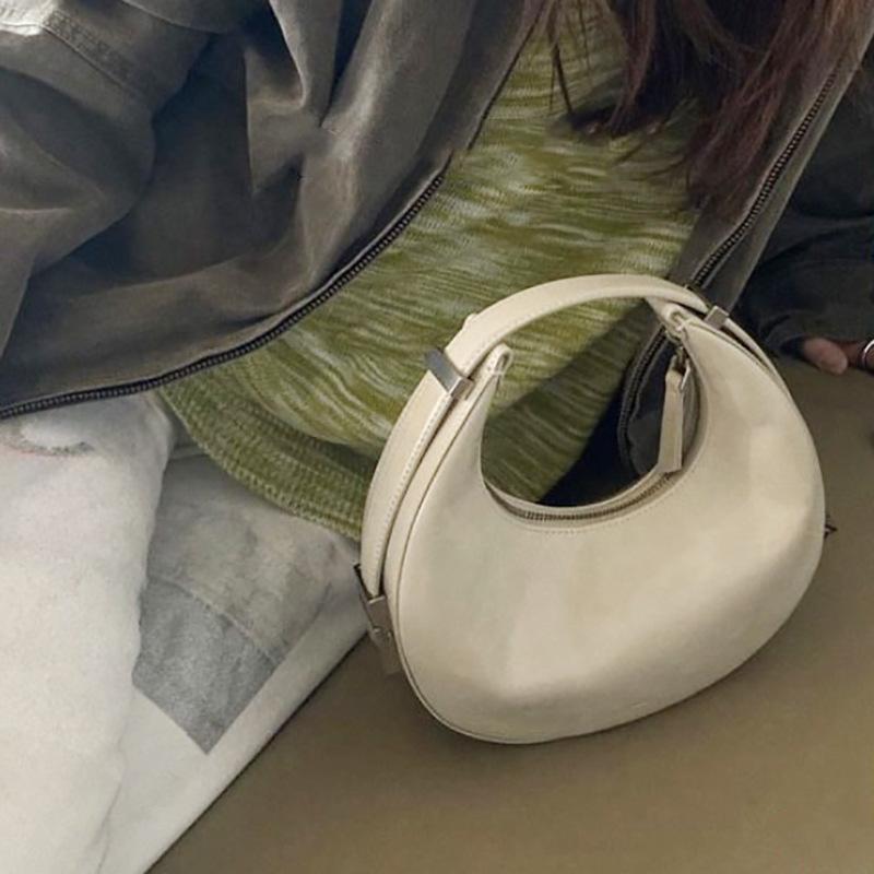 Vintage Damen Umhängetasche einfache einfarbige Plutonium Leder Dame Designer Unterarmtasche