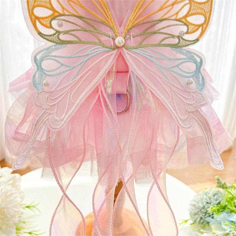 Pet Princess Gown for Cats and Small Dog Easy To Wear Butterfly Designs Cats Dress for Pet Birthdays and Photoshoots