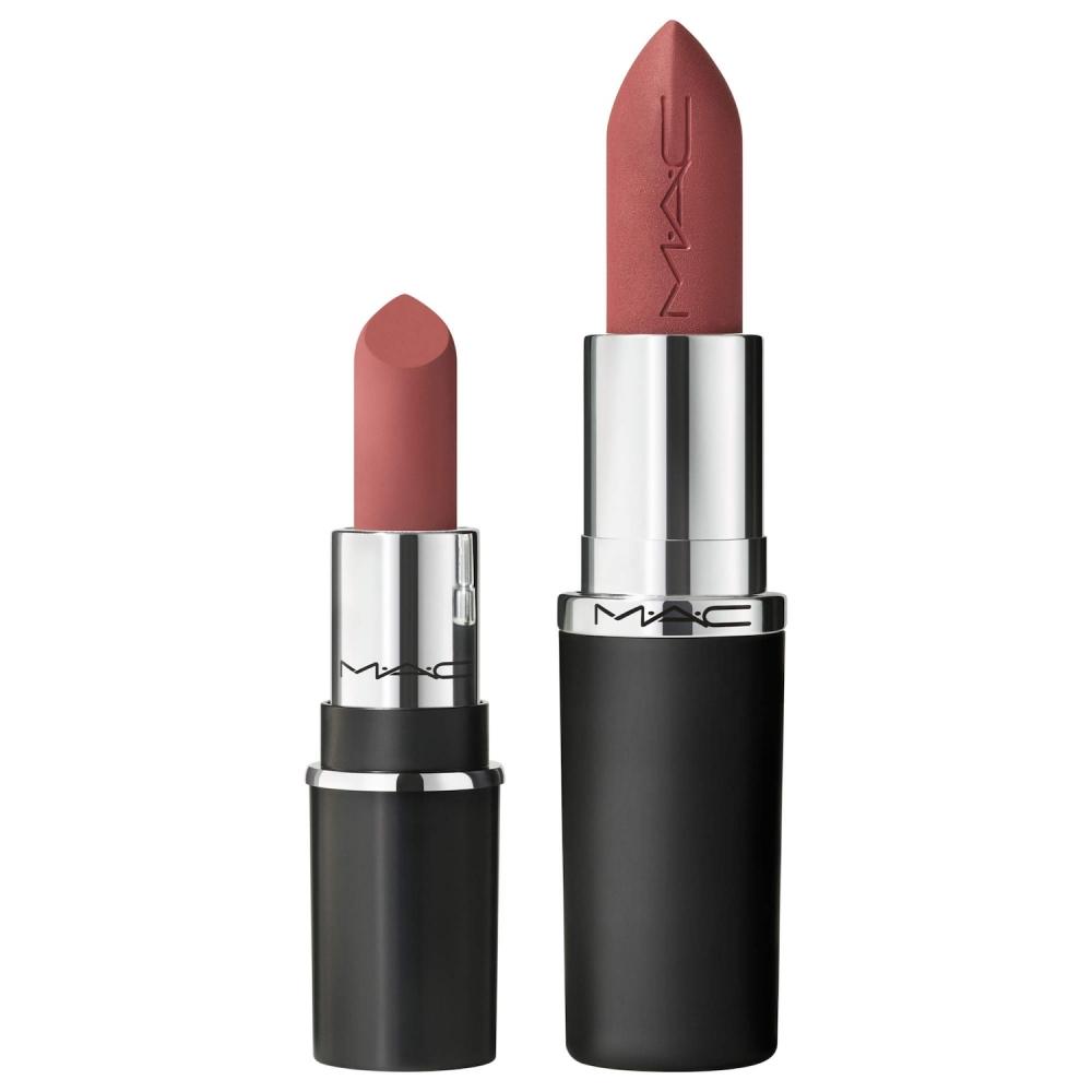 MAc CosMetics Mini M A cxiMAl Seidiger MAtt 12 Std. Halt Lippenstift 0,06 Unzen Velvet Teddy Tiefer Ton Beige