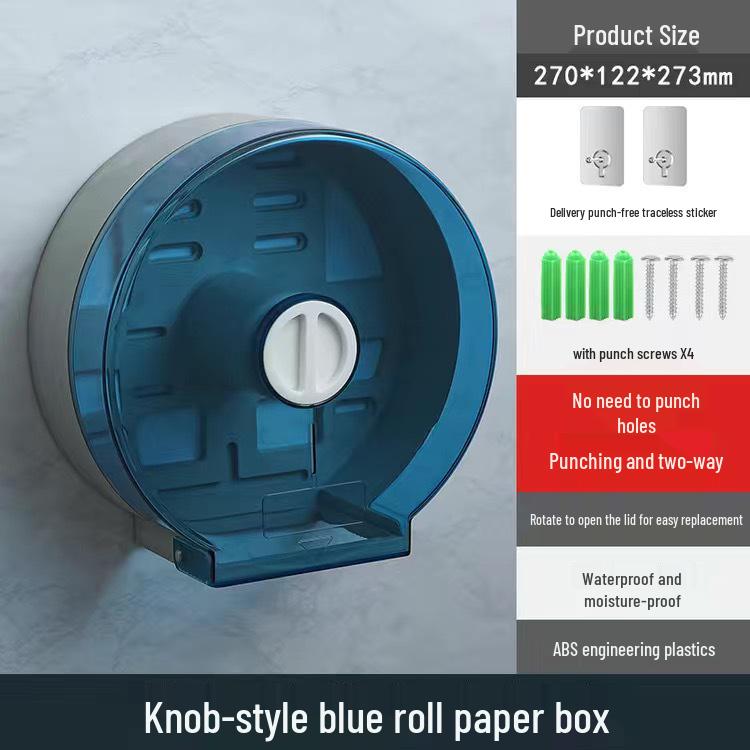 Waterproof Large Roll Toilet Paper Holder for Hotel or Guesthouse Bathrooms