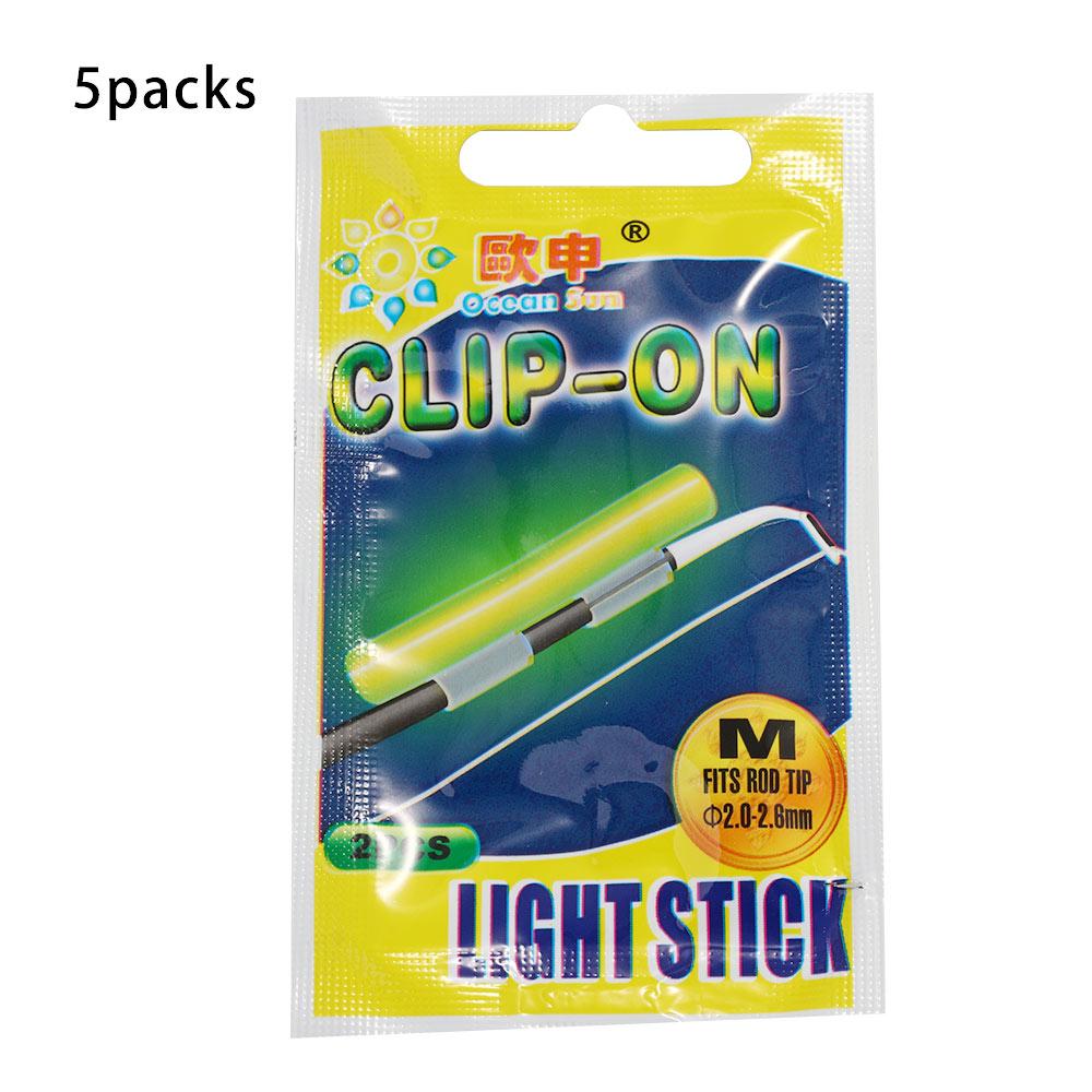 Lighting Green Clip On Fishing Rod Night Fishing Tackle Luminous Fishing Float Light Sticks Lightstick Glow Stick