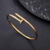 Horseshoe Nail Adjustable Non Fading Titanium Steel Couple Bracelet For Men Women