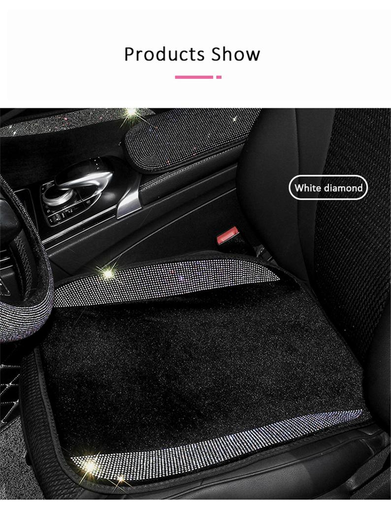 Summer Breathable Seat Cushion Luxury Crystal Diamond Car Seat Cover Universal