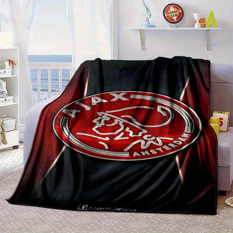 Design Emblema AFC Ajax Coperta Portatile/Coperta Morbida Coperta per Letto Adatta per Viaggi Campeggio Soggiorni Uffici Divani Regali per Fan