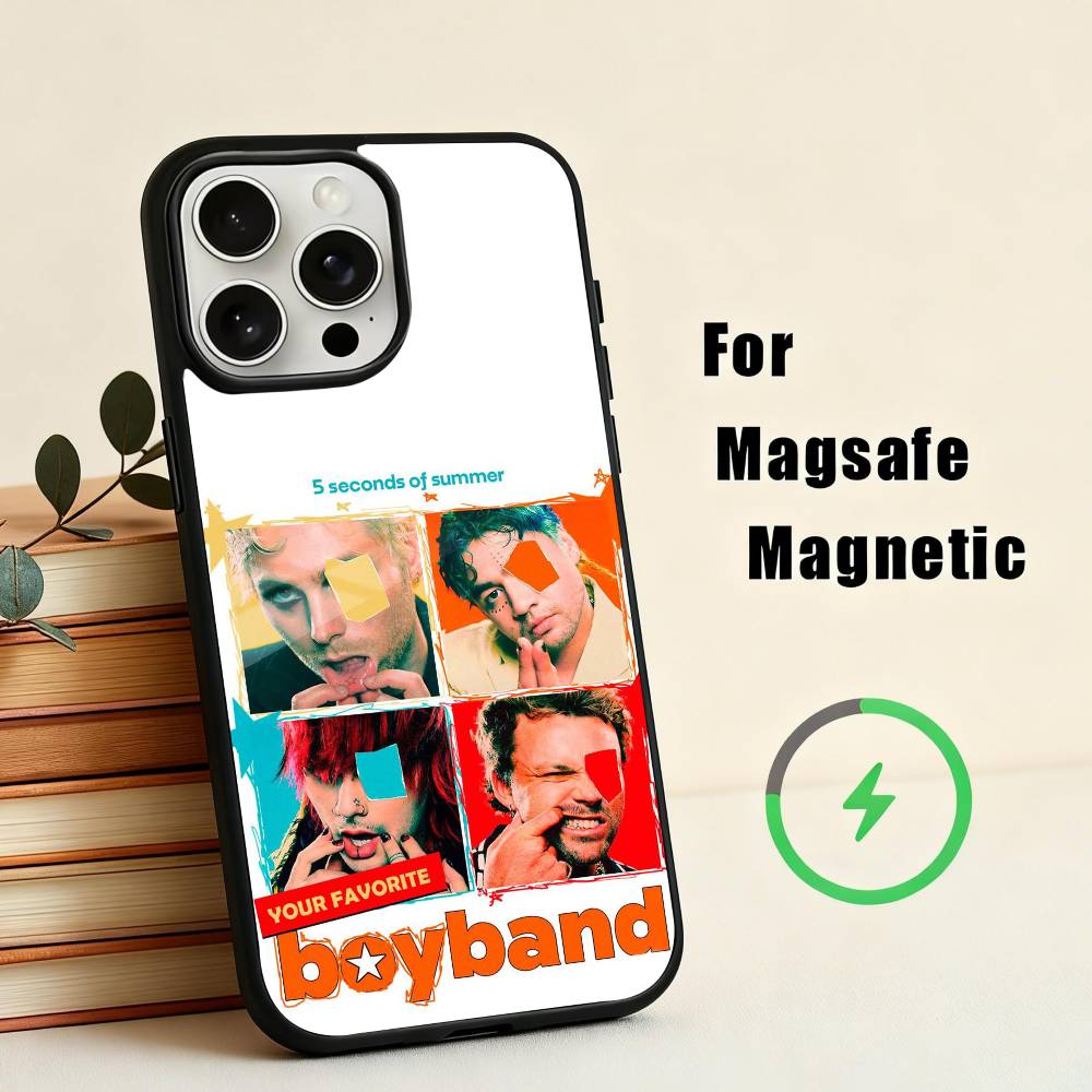 5 S-Seconds of S-Summers 5SOS  Phone Case For iPhone17,16,15,14,13,12,11 Plus,Pro Max Magnetic For Magsafe Wireless Charging
