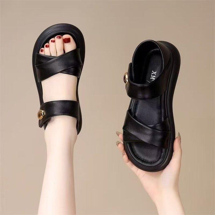 Bag Heel Sandals Women's 2025 Summer New Casual Versatile Outer Wear Small Fragrant Style with Skirt Two Wear Student Beach Shoes