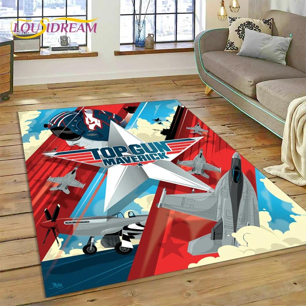 Top Gun Sign Tom Cruise Fighter Carpet Rug for Bedroom Living Room Home Sofa Decoration,Children Game Large Decor Floor Mat Gift