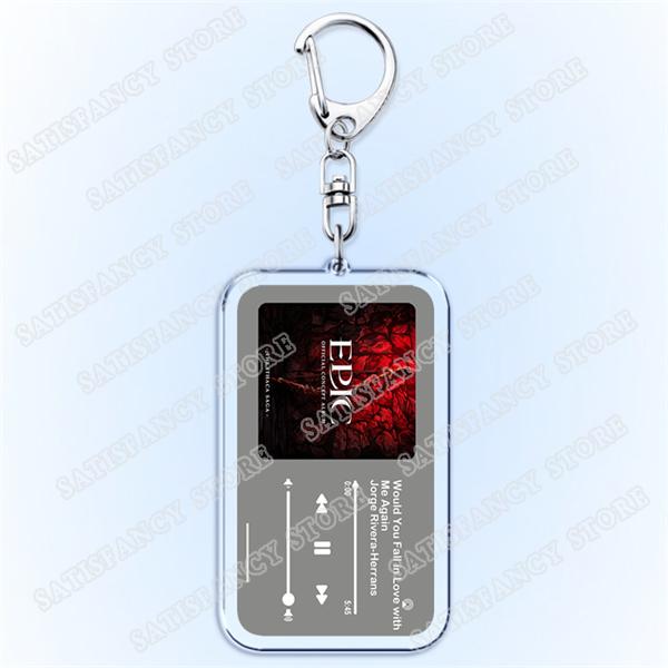 

Epic The Musical Songs Keychains for Women Accessories Bag Would You Fall in Love with Me Again Music Keyings Jewelry Fans Gifts