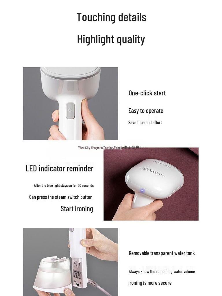 2026 Portable Handheld Garment Steamer and Iron for Home and Dorm Use