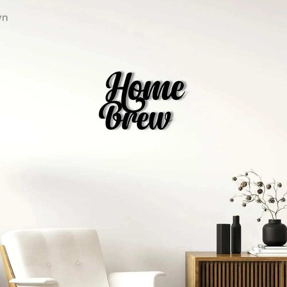 

Home Brew Metal Wall Sign – Stylish Kitchen Décor, Word Sign for Man Cave, and Living RoomPerfect for Beer Enthusiasts светло-зеленый