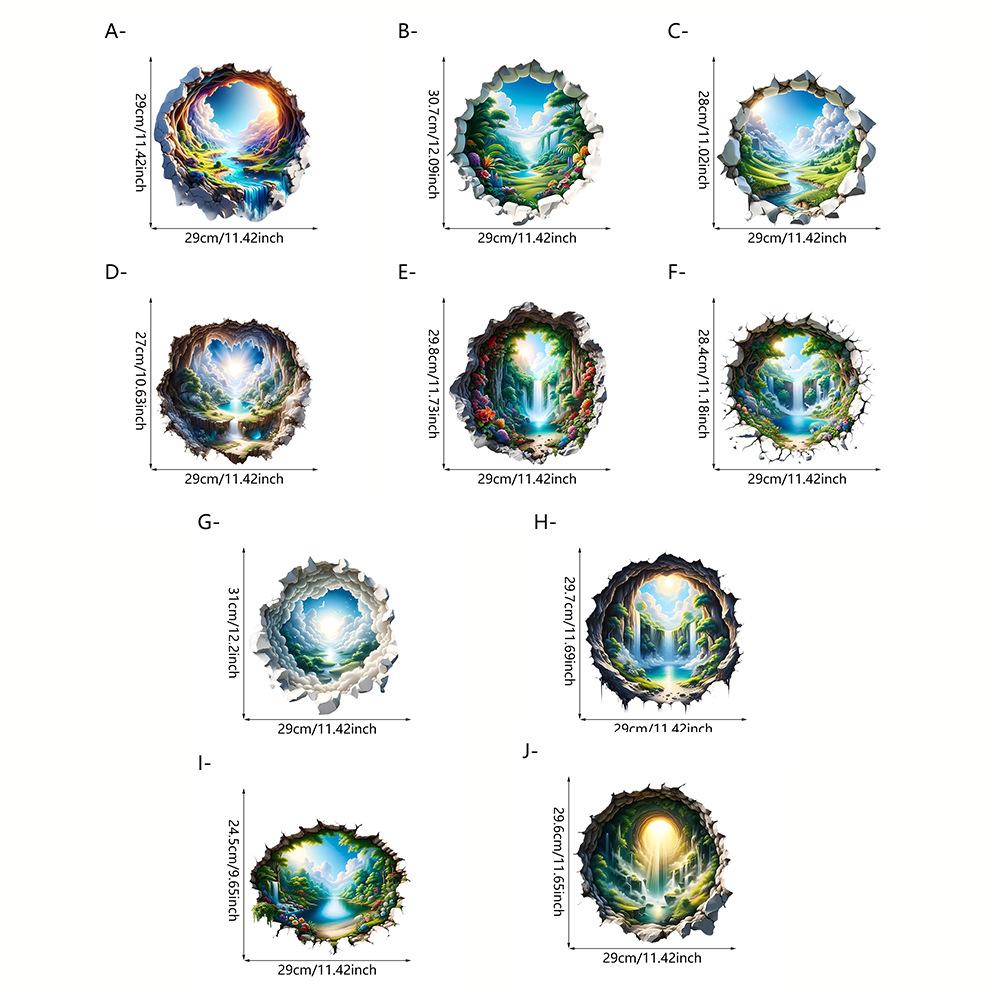 Living Room Porch Artistic Conception Landscape Bathroom Doors Windows Self-pasted Sticker