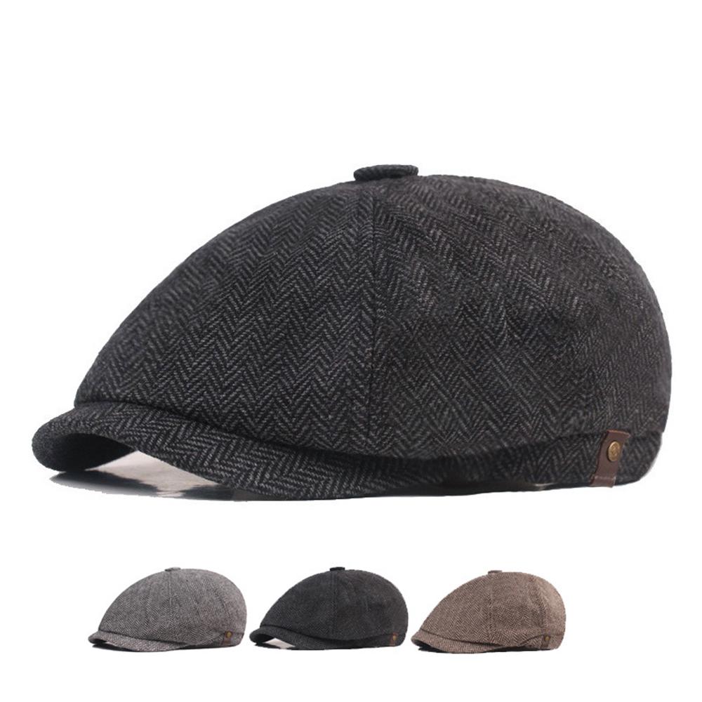 Men Casual Peaky Blinders Hat Spring Autumn Retro Beret Hats Wild Casual Hats Unisex Wild Octagonal Cap Girl Newsboy English Hat