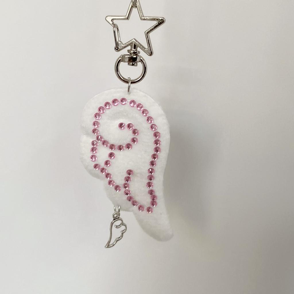 INS Stijl Retro Stof Ster Ketting Vleugel Hanger Sleutelhanger Y2K Engel Mobiele Telefoon Ketting Ornament Decoratie Accessoires Cadeaus