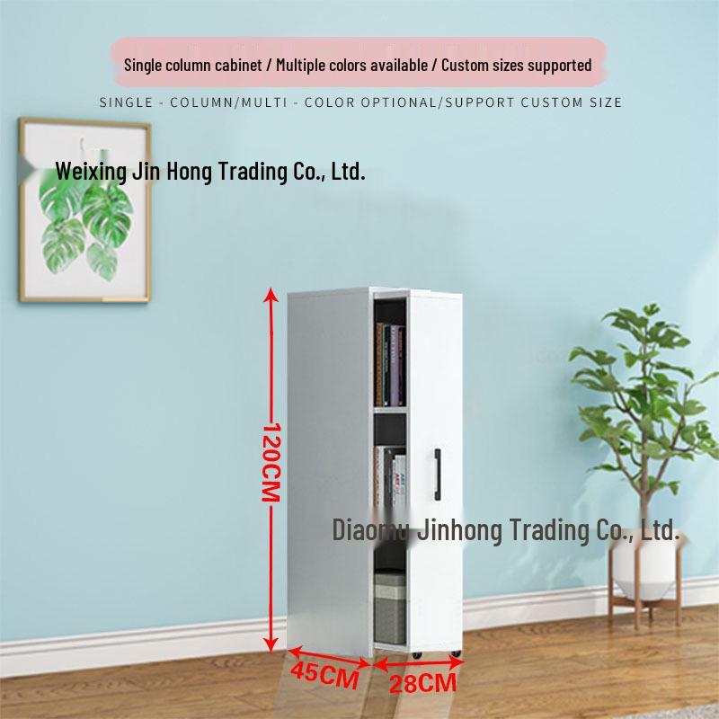 Mobile Dustproof Bookshelf: Sliding, Wheel-Equipped, Drawer-Type Storage Cabinet