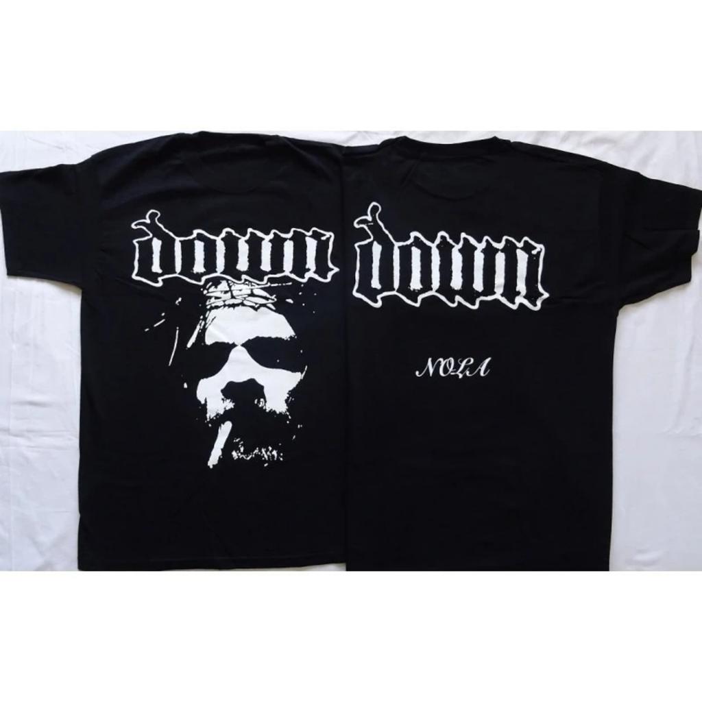 Down Nola Face Men's T-shirt Short Sleeve Cotton T-shirt Retro Hip-hop Metal Band Shirt Y2k Summer Unisex Clothing