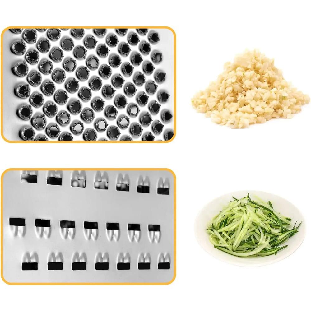 Stainless Steel 6 Sided Blades Box Grater Container Multipurpose Vegetables Cutter Manual Cheese Graters Kitchen Accessories